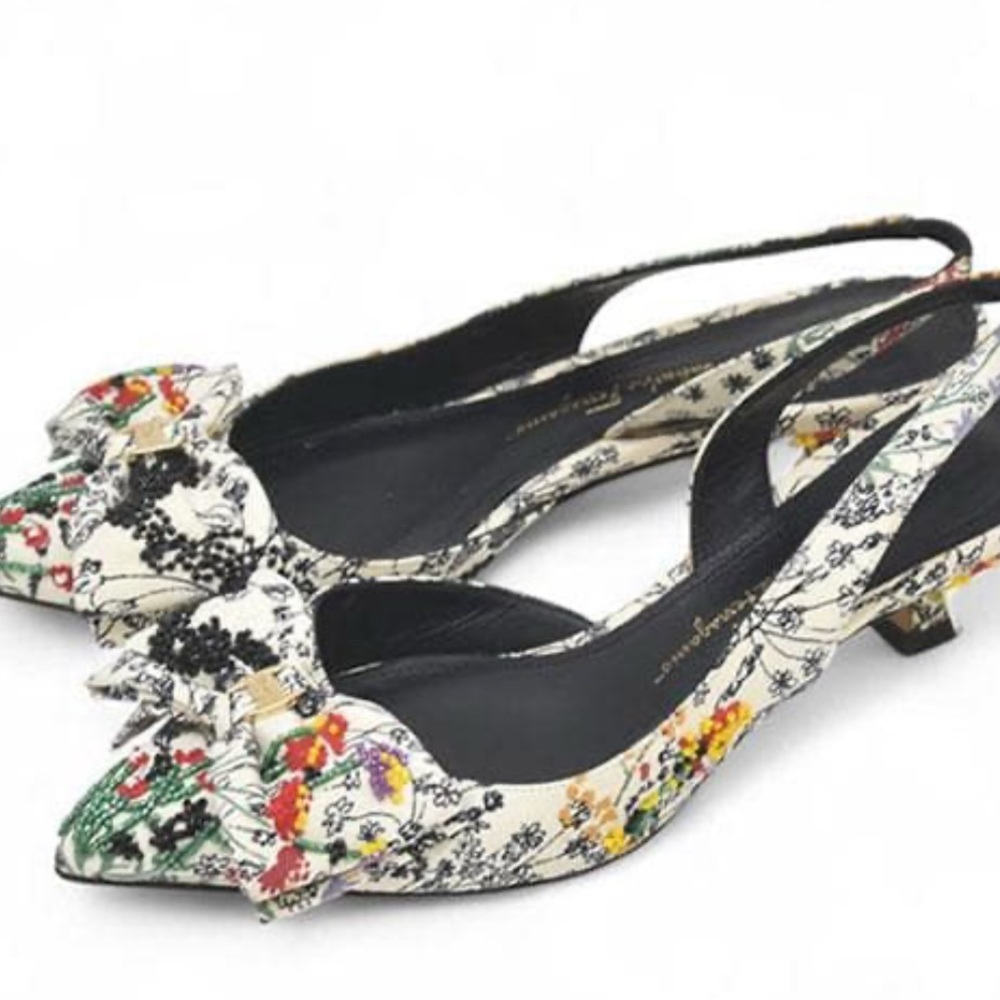 Salvatore Ferragamo Multicolor Floral Heels